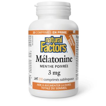 Mélatonine 3 mg menthe poivrée - Sommeil