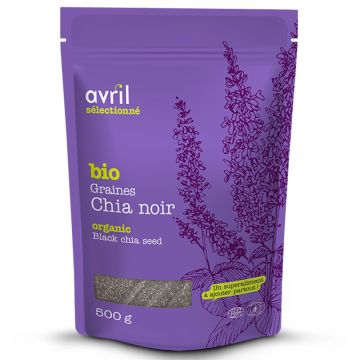 Graines de chia noires crues biologiques
