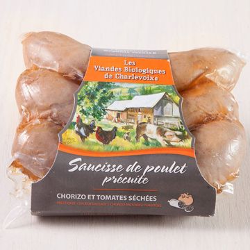 Pre-cooked chicken sausages chorizo organic tomatoes