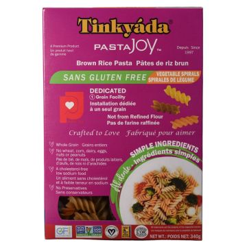 Gluten free Brown Rice Vegetable Spirals Pasta