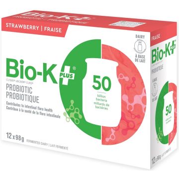 Probiotiques à base de lait fermenté à boire saveur fraise - Santé intestinale