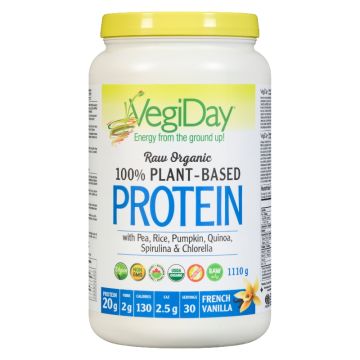 100% Plant-Based Protein Organic Raw French Vanilla 30 Servings