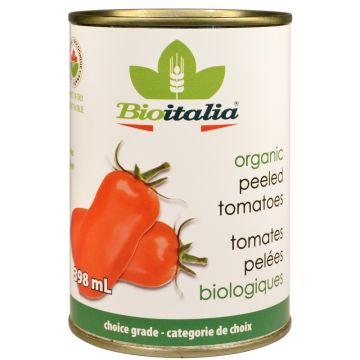 Tomates pelées entières biologiques