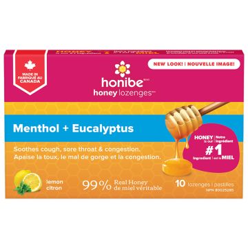 Pastilles de miel citron menthol et eucalyptus