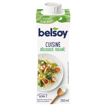 Crème de soya pour cuisson biologique