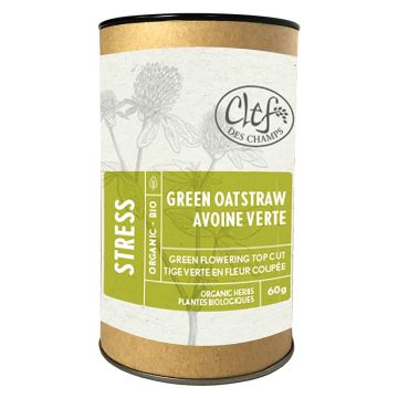 Organic Green Oatstraw for Stress - Green Flowering Top Cut