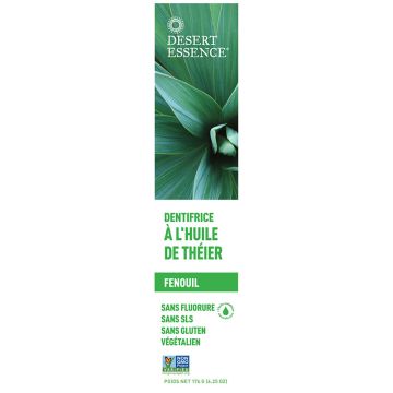 Dentifrice à l'huile de théier - Fenouil