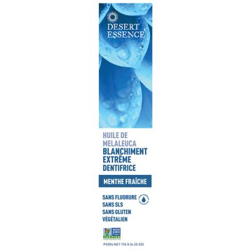 Dentifrice huile de melaleuca  - Menthe fraiche