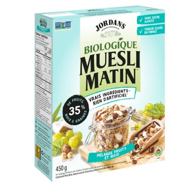 Muesli matin biologique - Mélange fruits et noix