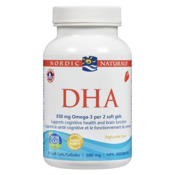 DHA avec oméga-3 830 mg fraise - Cerveau