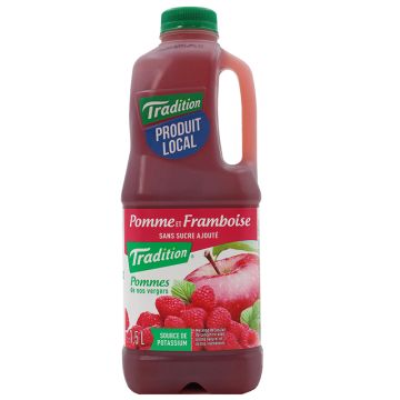 Jus frais - Pomme et framboise sans sucré ajouté