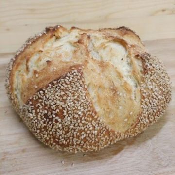 Organic bread - Loaf of Khorasan with sesame