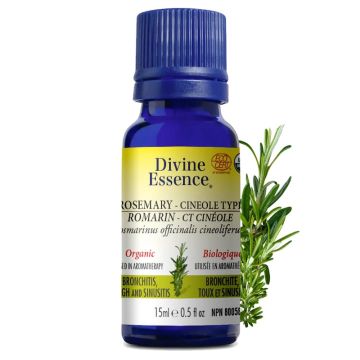 Rosemary Ct Cineole Rosmarinus Officinalis Cineoliferum Organic Essential Oil - Bronchitis Cough and Sinusitis