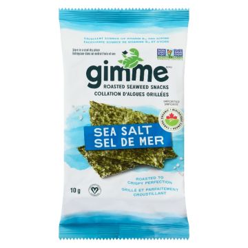 Croustilles biologiques d'algues grillées sel de mer