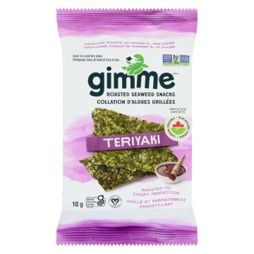 Croustilles biologiques d'algues grillées teriyaki