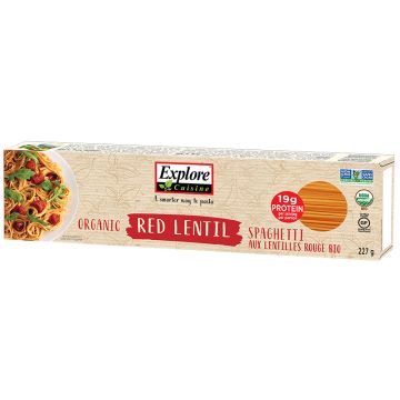 Pâtes spaghetti aux lentilles rouges biologiques