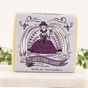 Savon Demoiselle Claire Fontaine Crème de lavande