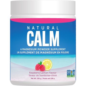 Natural Calm Magnesium Powder Supplement - Raspberry-Lemon