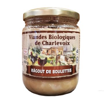 Ragoût de boulettes biologique en verrine