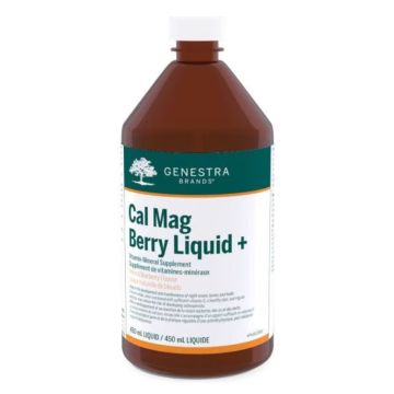 Solution minérale Cal Mag Berry Liquid + saveur bleuet - Santé des os 