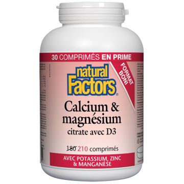 Calcium et magnésium citrate avec vitamine D3 - Minéraux 