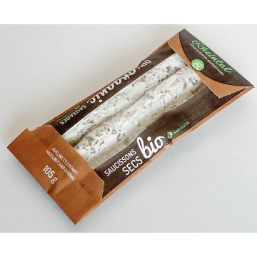 Organic dry sausage - Hazelnut & cognac
