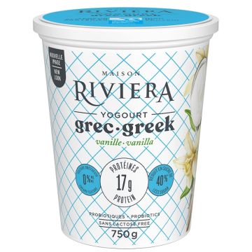 Lactose Free Greek Yogourt - Vanilla 0%