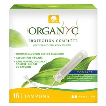 Organic Tampons Compact size - Regular