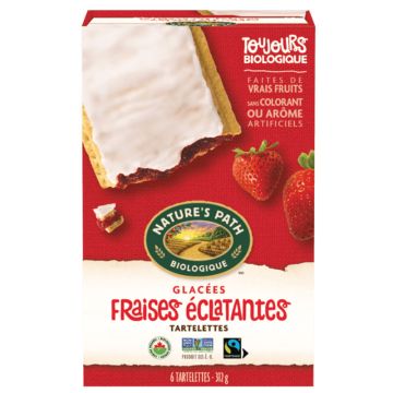 Tartelettes glacées biologiques pour grille-pain - Fraises éclatantes