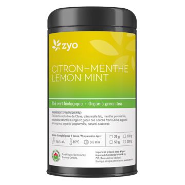 Thé vert Citron Menthe biologique