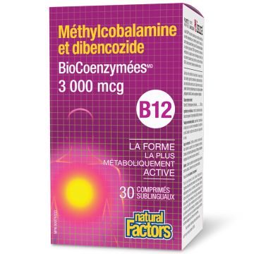 Méthylcobalamine et dibencozide BioCoenzymées B12 3 000 mcg - Métabolisme