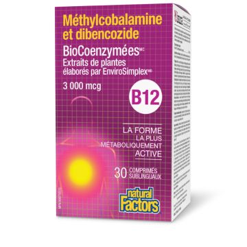 Méthylcobalamine et dibencozide BioCoenzymées B12 3 000 mcg - Métabolisme