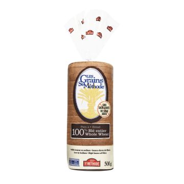 Bread  Les grains de St-Méthode -100% whole wheat bread no fat, no sugar added