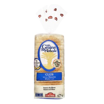 Bread Les grains de St-Méthode - Club white loaf no fat, no sugar added