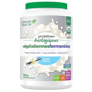 Protéines+ biologiques végétaliennes fermentées vanille 30 portions