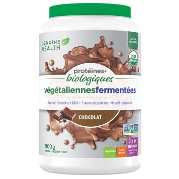 Protéines+ biologiques végétaliennes fermentées chocolat 28 portions