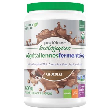 Protéines+ biologiques végétaliennes fermentées chocolat 19 portions