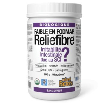 Reliefibre biologique sans saveur poudre 40 portions - Digestion