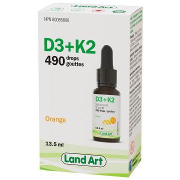 Orange Flavour Organic Vitamin D3 + K2 - Immune System