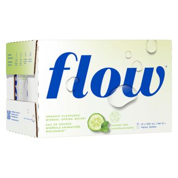 Eau de source alcaline - Saveur concombre et menthe biologiques