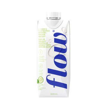 Eau de source alcaline - Saveur de concombre et de menthe biologiques