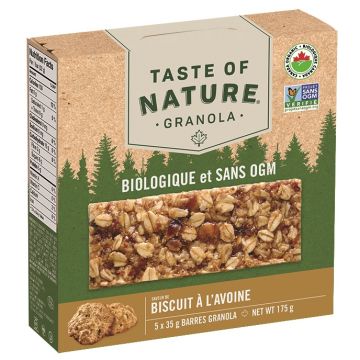Barres granola biologiques - Biscuit à l'avoine