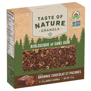 Barres granola biologiques - Brownie chocolat et pacanes