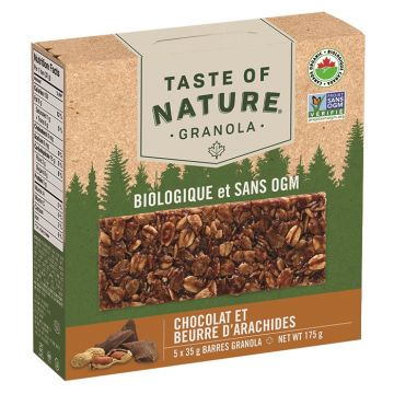 Barres granola biologiques - Chocolat et beurre d'arachides