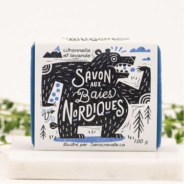 Savon en barre baies nordiques Citronnelle et lavande