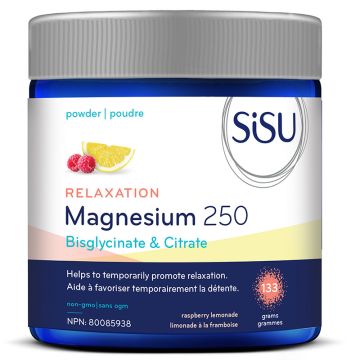 Raspberry Lemonade Flavour Bisglycinate and Citrate Magnesium 250 mg Relaxation Powder