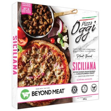 Gluten free pizza Siciliana - Beyond sausage italian crumbles & cauliflower crust