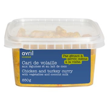 Cari de volaille - Légumes et lait de coco