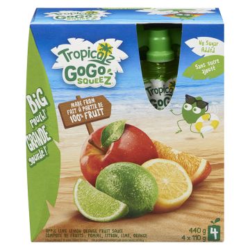 GoGo Squeez - Pomme, citron, lime et orange