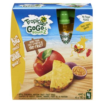 GoGo Squeez - Pomme, ananas & fruit de la passion